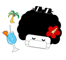 Afro mask man sticker #4909481