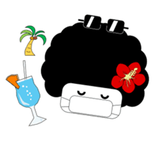 Afro mask man sticker #4909481