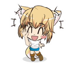 a fox "Konchan" Ver.3 No Word Version sticker #4912666