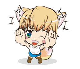 a fox "Konchan" Ver.3 No Word Version sticker #4912667