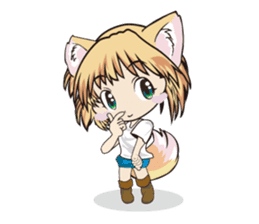 a fox "Konchan" Ver.3 No Word Version sticker #4912668