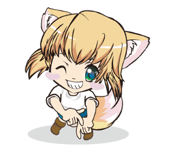a fox "Konchan" Ver.3 No Word Version sticker #4912670