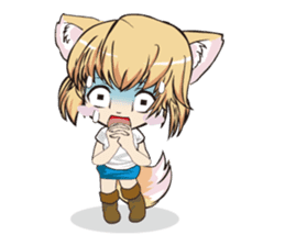 a fox "Konchan" Ver.3 No Word Version sticker #4912672