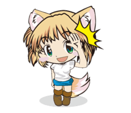 a fox "Konchan" Ver.3 No Word Version sticker #4912674