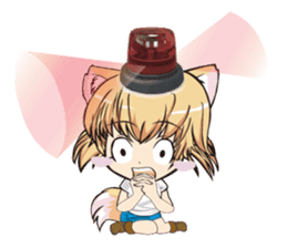 a fox "Konchan" Ver.3 No Word Version sticker #4912676