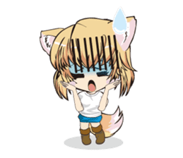 a fox "Konchan" Ver.3 No Word Version sticker #4912681