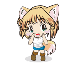 a fox "Konchan" Ver.3 No Word Version sticker #4912685