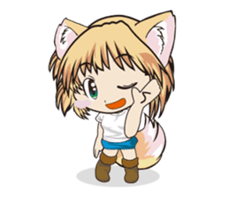 a fox "Konchan" Ver.3 No Word Version sticker #4912686