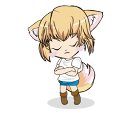 a fox "Konchan" Ver.3 No Word Version sticker #4912690