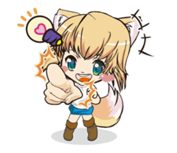 a fox "Konchan" Ver.3 No Word Version sticker #4912691
