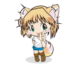 a fox "Konchan" Ver.3 No Word Version sticker #4912692