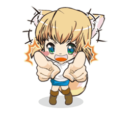 a fox "Konchan" Ver.3 No Word Version sticker #4912693