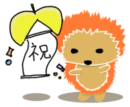 Hedgehog Akadama sticker #4914807