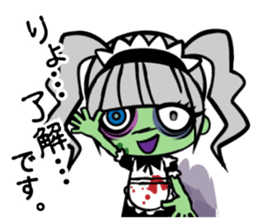 Zombie girl in maid style /Japanese ver. sticker #4915262
