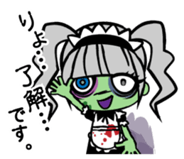 Zombie girl in maid style /Japanese ver. sticker #4915262