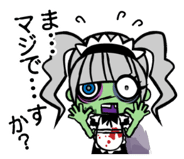 Zombie girl in maid style /Japanese ver. sticker #4915263