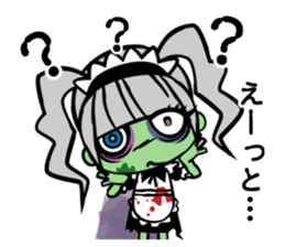 Zombie girl in maid style /Japanese ver. sticker #4915265