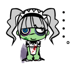 Zombie girl in maid style /Japanese ver. sticker #4915266