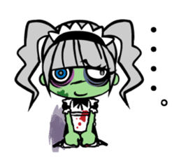 Zombie girl in maid style /Japanese ver. sticker #4915266