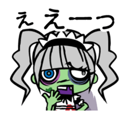 Zombie girl in maid style /Japanese ver. sticker #4915271