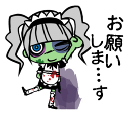 Zombie girl in maid style /Japanese ver. sticker #4915278