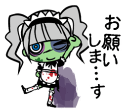 Zombie girl in maid style /Japanese ver. sticker #4915278