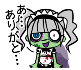 Zombie girl in maid style /Japanese ver. sticker #4915282