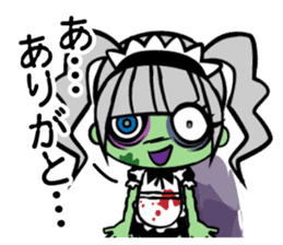 Zombie girl in maid style /Japanese ver. sticker #4915282