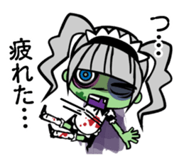 Zombie girl in maid style /Japanese ver. sticker #4915283