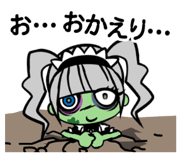 Zombie girl in maid style /Japanese ver. sticker #4915285