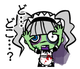 Zombie girl in maid style /Japanese ver. sticker #4915292