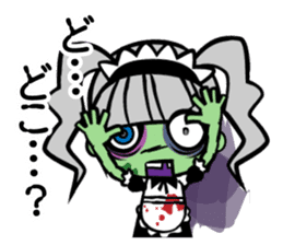 Zombie girl in maid style /Japanese ver. sticker #4915292