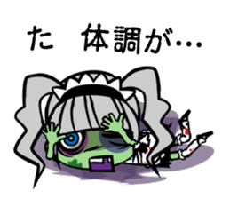 Zombie girl in maid style /Japanese ver. sticker #4915293