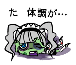 Zombie girl in maid style /Japanese ver. sticker #4915293