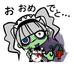 Zombie girl in maid style /Japanese ver. sticker #4915298
