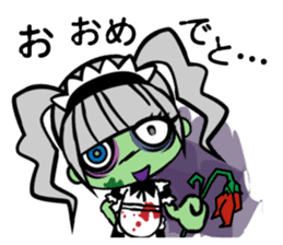 Zombie girl in maid style /Japanese ver. sticker #4915298