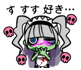 Zombie girl in maid style /Japanese ver. sticker #4915299