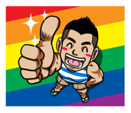Rainbow boys sticker #4918070