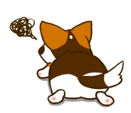 Love Corgi (Cute tricolor) sticker #4919583