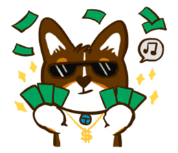 Love Corgi (Cute tricolor) sticker #4919588