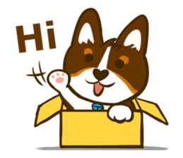 Love Corgi (Cute tricolor) sticker #4919589