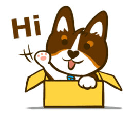 Love Corgi (Cute tricolor) sticker #4919589