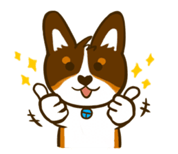 Love Corgi (Cute tricolor) sticker #4919591