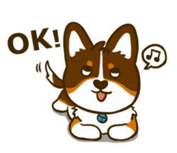 Love Corgi (Cute tricolor) sticker #4919596
