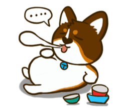 Love Corgi (Cute tricolor) sticker #4919599
