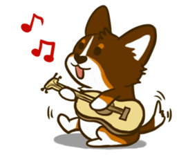 Love Corgi (Cute tricolor) sticker #4919601