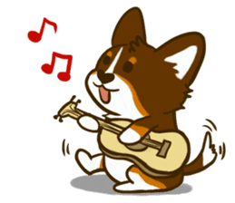 Love Corgi (Cute tricolor) sticker #4919601