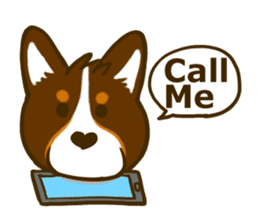 Love Corgi (Cute tricolor) sticker #4919605