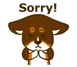 Love Corgi (Cute tricolor) sticker #4919607