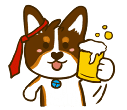 Love Corgi (Cute tricolor) sticker #4919611